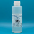 4 fl oz Bottle of DBS - PVC/ vinyl plasticizer & conditioner on a blue background
