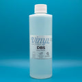 8 fl oz Bottle of DBS - PVC/ vinyl plasticizer & conditioner on a blue background